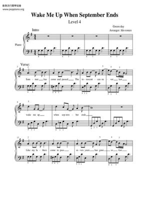 >wake me up when september ends sheet music